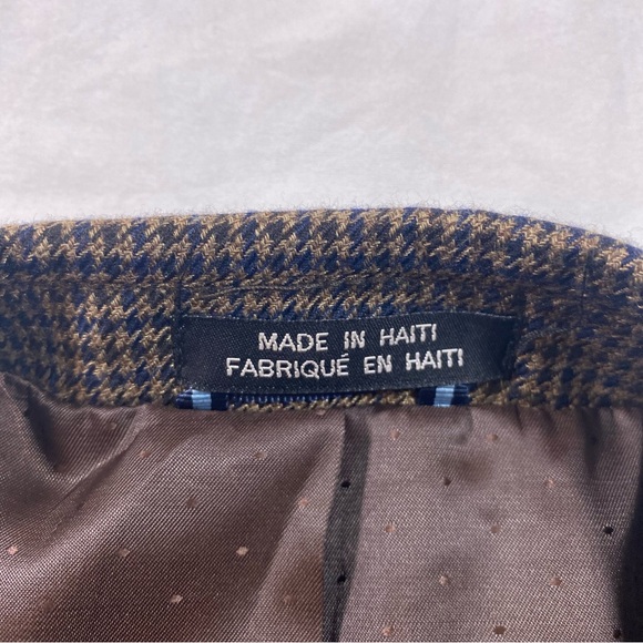 Tommy Hilfiger Blazer Jacket Men’s 40R Herringbone Plaid Brown black Sports Coat - Picture 2 of 15